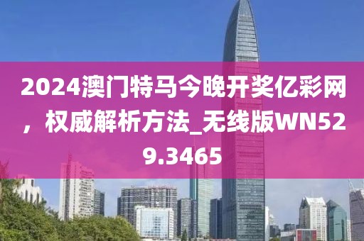 2024澳门特马今晚开奖亿彩网，权威解析方法_无线版WN529.3465