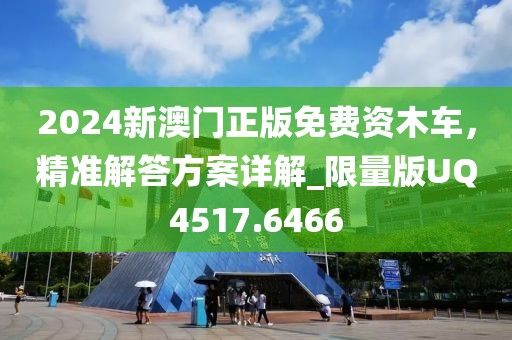 2024新澳门正版免费资木车，精准解答方案详解_限量版UQ4517.6466