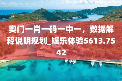 奥门一肖一码一中一，数据解释说明规划_娱乐体验5613.7542