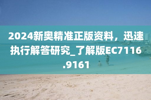 2024新奥精准正版资料，迅速执行解答研究_了解版EC7116.9161