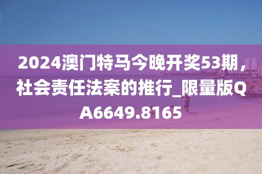 2024澳门特马今晚开奖53期，社会责任法案的推行_限量版QA6649.8165