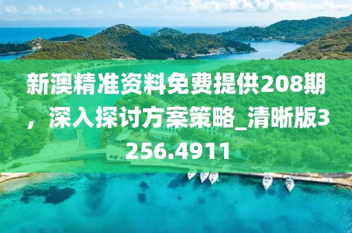 新澳精准资料免费提供208期，深入探讨方案策略_清晰版3256.4911