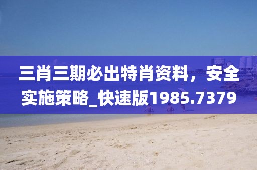 三肖三期必出特肖资料，安全实施策略_快速版1985.7379