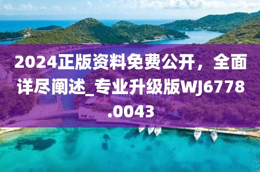 2024正版资料免费公开，全面详尽阐述_专业升级版WJ6778.0043