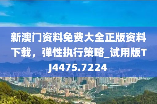 新澳门资料免费大全正版资料下载，弹性执行策略_试用版TJ4475.7224