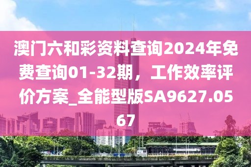 澳门六和彩资料查询2024年免费查询01-32期，工作效率评价方案_全能型版SA9627.0567