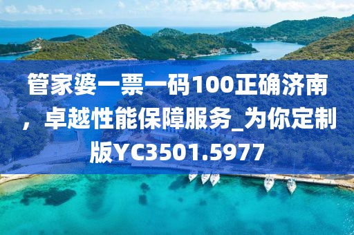 管家婆一票一码100正确济南，卓越性能保障服务_为你定制版YC3501.5977