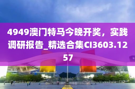 4949澳门特马今晚开奖，实践调研报告_精选合集CI3603.1257
