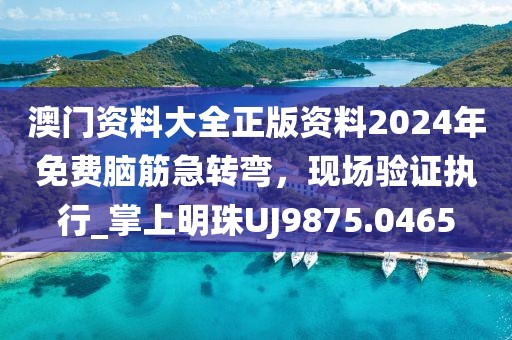 澳门资料大全正版资料2024年免费脑筋急转弯，现场验证执行_掌上明珠UJ9875.0465