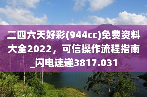 二四六天好彩(944cc)免费资料大全2022，可信操作流程指南_闪电速递3817.031