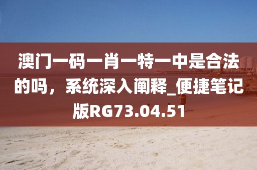 澳门一码一肖一特一中是合法的吗，系统深入阐释_便捷笔记版RG73.04.51