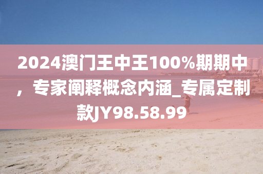 2024澳门王中王100%期期中，专家阐释概念内涵_专属定制款JY98.58.99