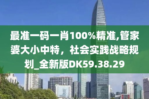 最准一码一肖100%精准,管家婆大小中特，社会实践战略规划_全新版DK59.38.29