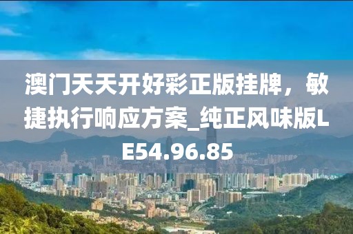 澳门天天开好彩正版挂牌，敏捷执行响应方案_纯正风味版LE54.96.85