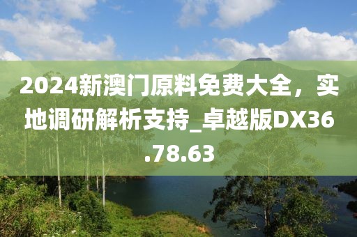 2024新澳门原料免费大全，实地调研解析支持_卓越版DX36.78.63