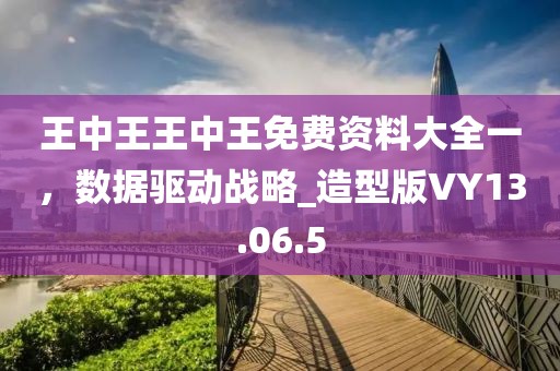 王中王王中王免费资料大全一，数据驱动战略_造型版VY13.06.5