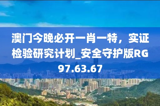 澳门今晚必开一肖一特，实证检验研究计划_安全守护版RG97.63.67