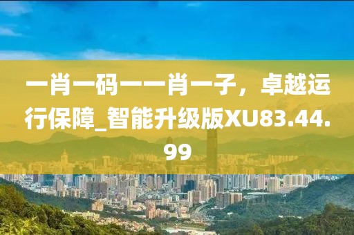一肖一码一一肖一子，卓越运行保障_智能升级版XU83.44.99
