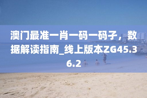 澳门最准一肖一码一码孑，数据解读指南_线上版本ZG45.36.2