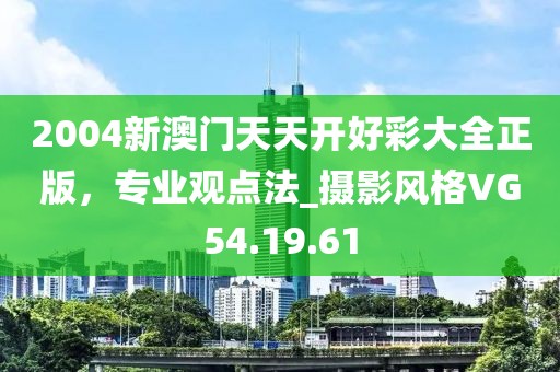 2004新澳门天天开好彩大全正版，专业观点法_摄影风格VG54.19.61