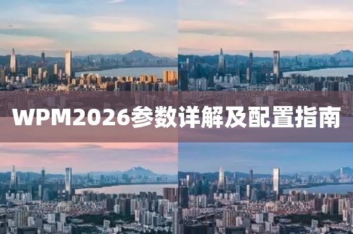 WPM2026参数详解及配置指南