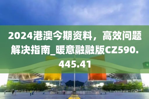 2024港澳今期资料，高效问题解决指南_暖意融融版CZ590.445.41