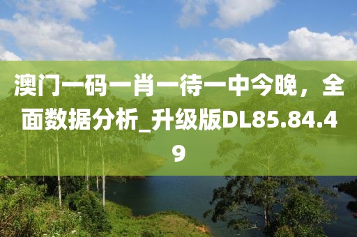 澳门一码一肖一待一中今晚，全面数据分析_升级版DL85.84.49