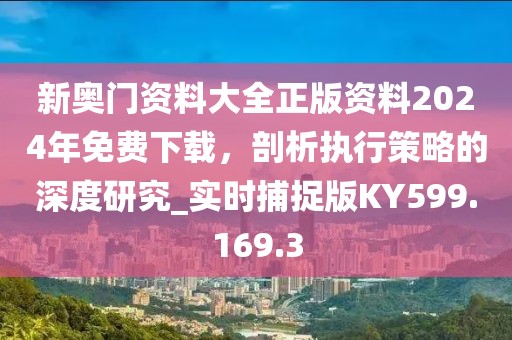 新奥门资料大全正版资料2024年免费下载，剖析执行策略的深度研究_实时捕捉版KY599.169.3