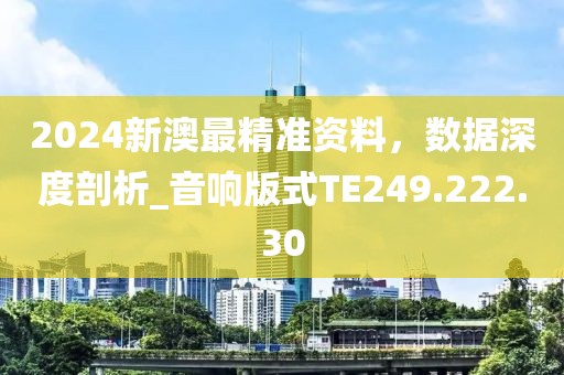 2024新澳最精准资料，数据深度剖析_音响版式TE249.222.30