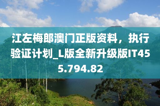 江左梅郎澳门正版资料，执行验证计划_L版全新升级版IT455.794.82