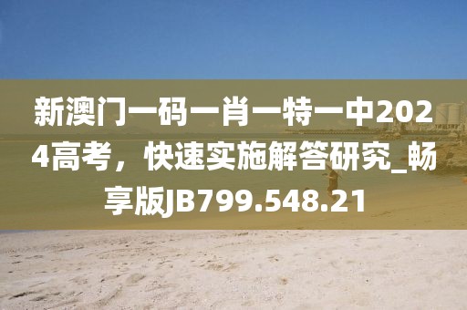 新澳门一码一肖一特一中2024高考，快速实施解答研究_畅享版JB799.548.21