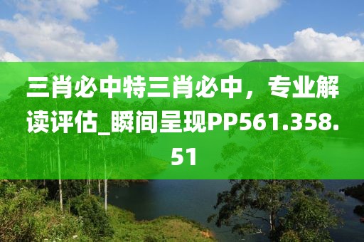 三肖必中特三肖必中，专业解读评估_瞬间呈现PP561.358.51