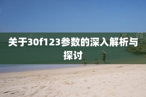 关于30f123参数的深入解析与探讨