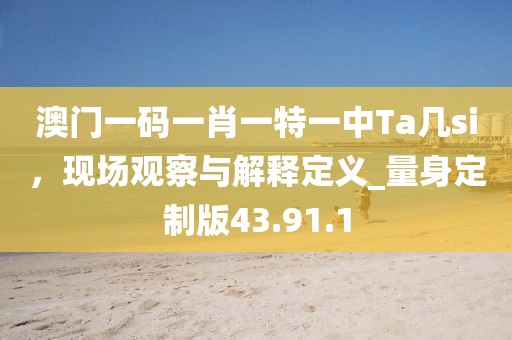 澳门一码一肖一特一中Ta几si，现场观察与解释定义_量身定制版43.91.1