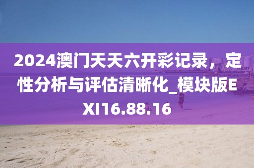 2024澳门天天六开彩记录，定性分析与评估清晰化_模块版EXI16.88.16