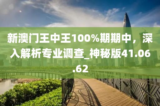 新澳门王中王100%期期中，深入解析专业调查_神秘版41.06.62