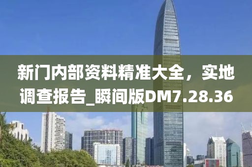 新门内部资料精准大全，实地调查报告_瞬间版DM7.28.36