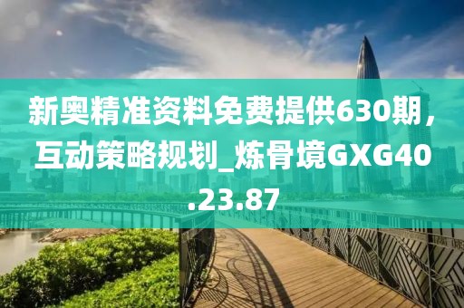 新奥精准资料免费提供630期，互动策略规划_炼骨境GXG40.23.87
