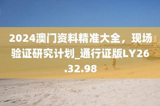 2024澳门资料精准大全，现场验证研究计划_通行证版LY26.32.98