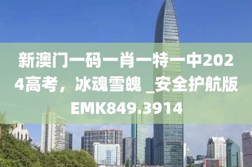 新澳门一码一肖一特一中2024高考，冰魂雪魄 _安全护航版EMK849.3914