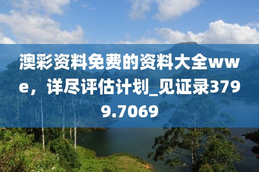 澳彩资料免费的资料大全wwe，详尽评估计划_见证录3799.7069