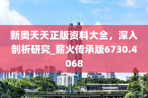新奥天天正版资料大全，深入剖析研究_薪火传承版6730.4068