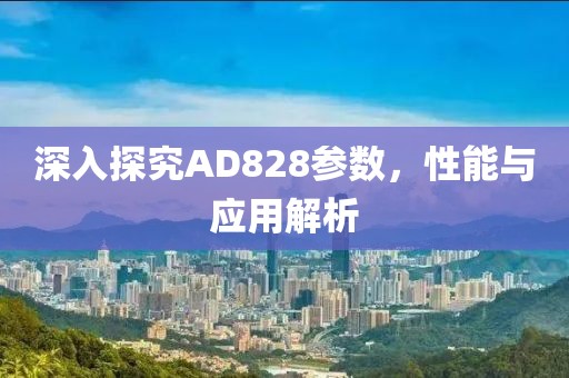 深入探究AD828参数，性能与应用解析
