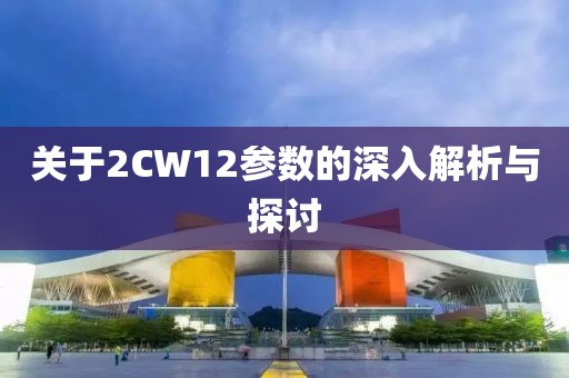 关于2CW12参数的深入解析与探讨
