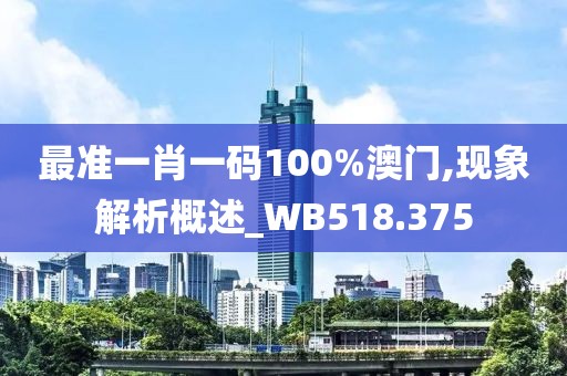 最准一肖一码100%澳门,现象解析概述_WB518.375