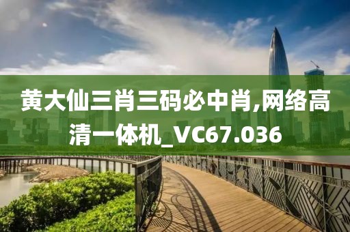 黄大仙三肖三码必中肖,网络高清一体机_VC67.036