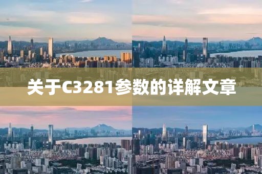 关于C3281参数的详解文章