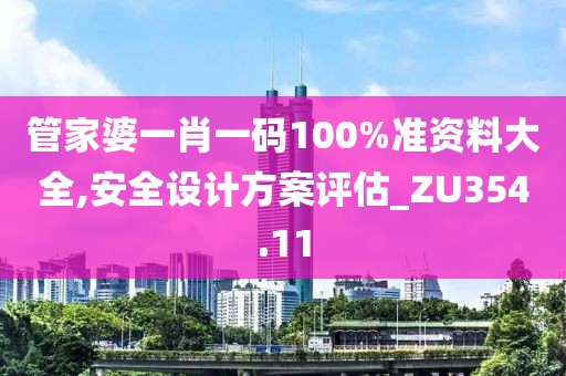 管家婆一肖一码100%准资料大全,安全设计方案评估_ZU354.11