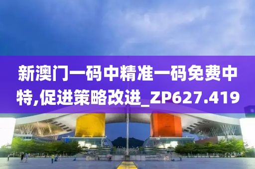 新澳门一码中精准一码免费中特,促进策略改进_ZP627.419