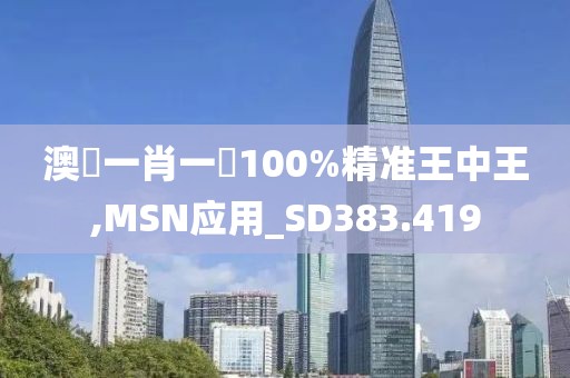 澳門一肖一碼100%精准王中王,MSN应用_SD383.419